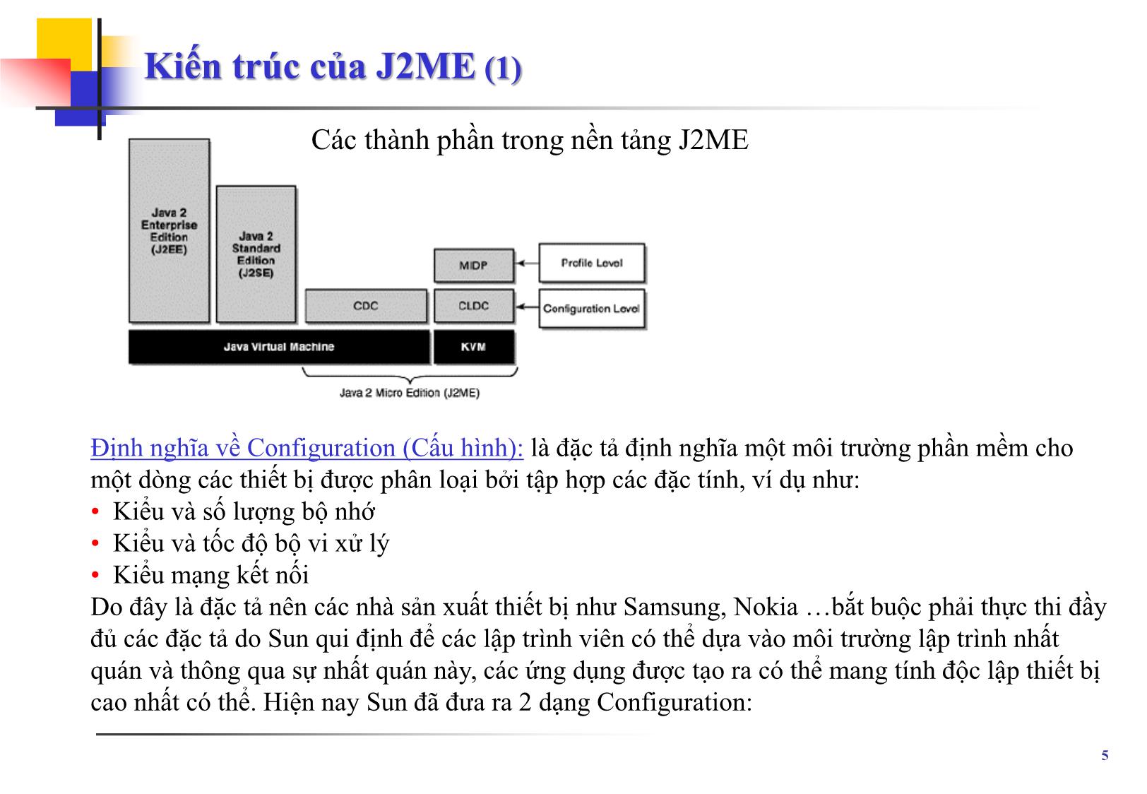 Lập trình J2ME cho thiết bị di động trang 5