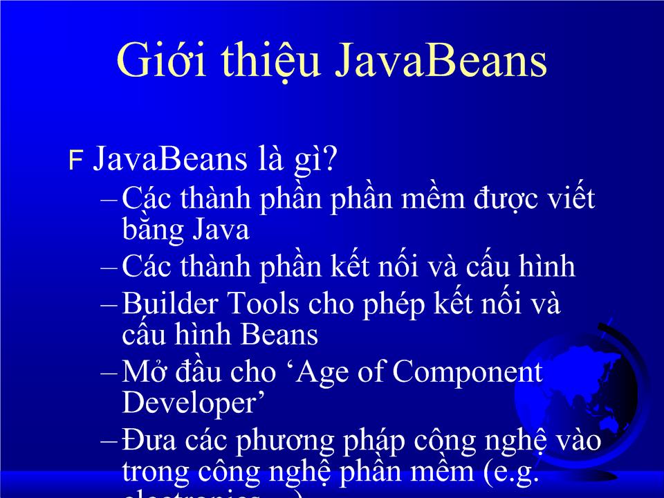 Lập trình Java nâng cao - Chương 2: JavaBeans trang 3