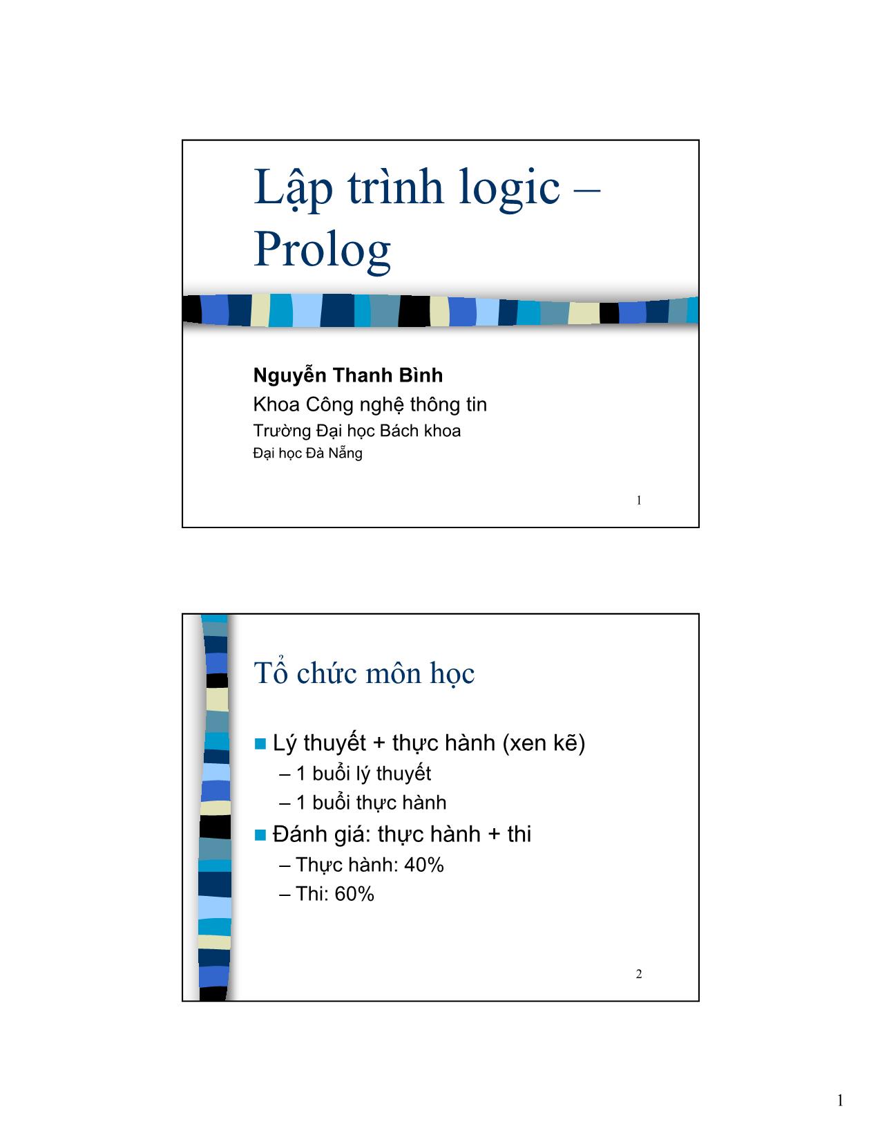 Lập trình logic Prolog trang 1