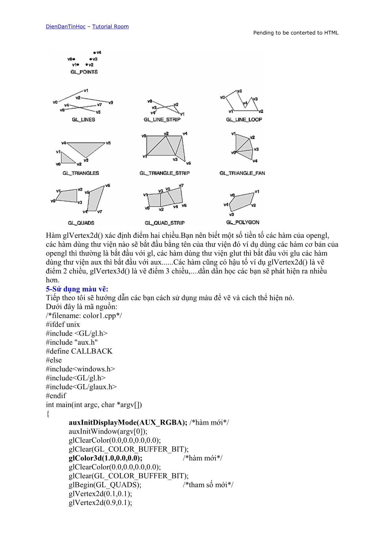 Lập trình Opengl với thư viện AUX trang 4