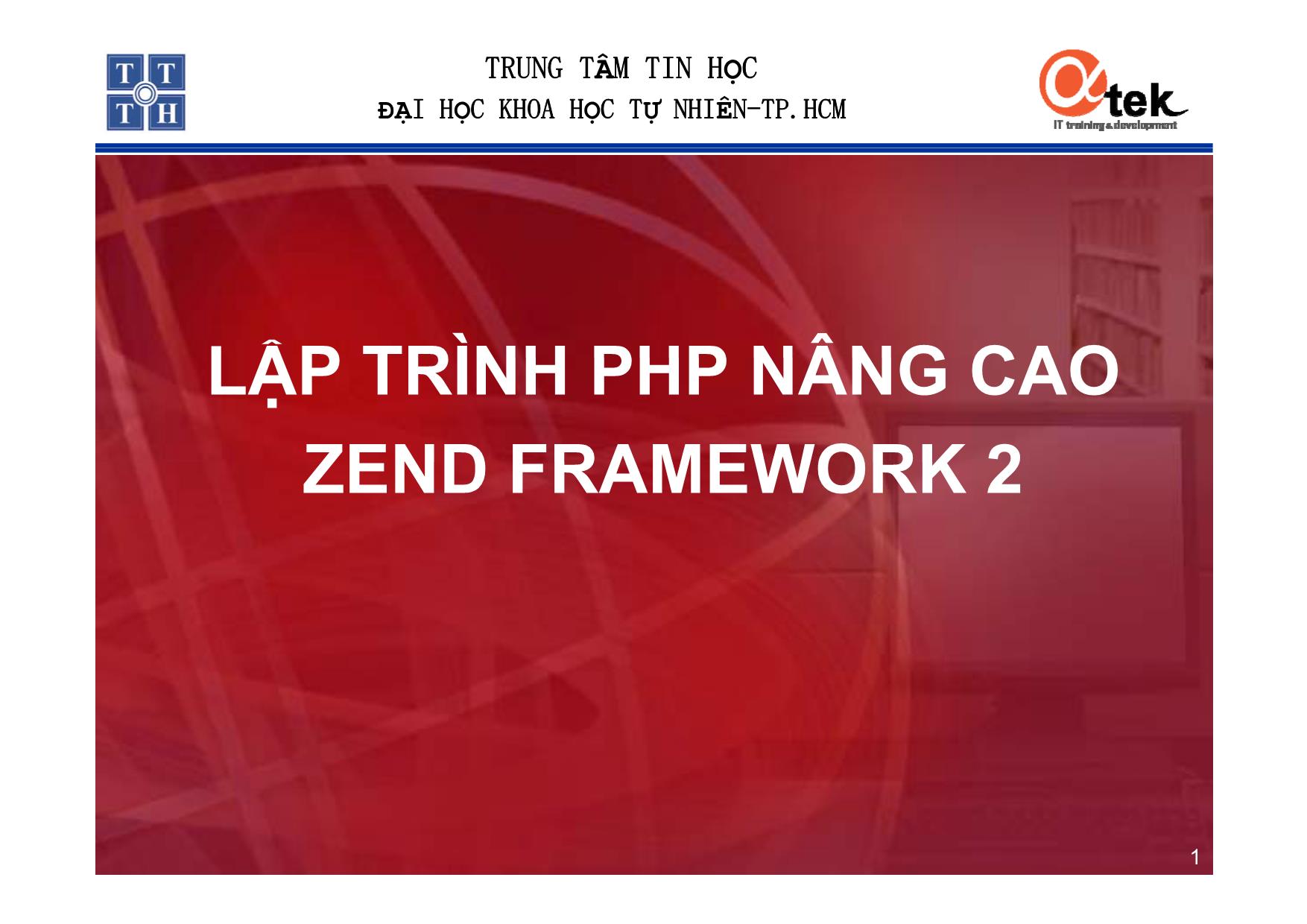 Lập trình PHP nâng cao - Zend Framework 2 trang 1