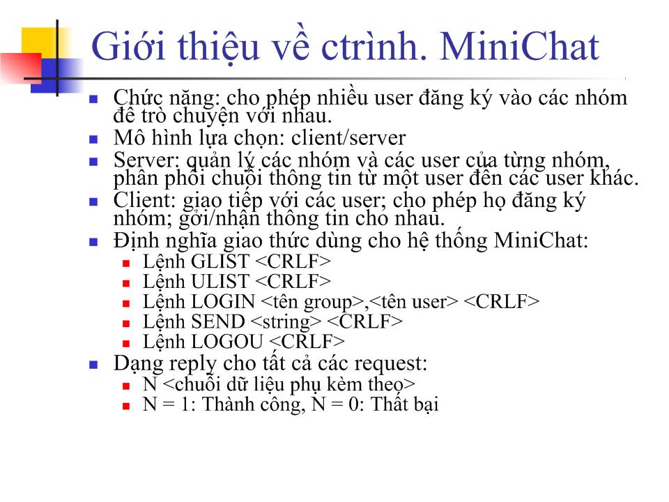 Lập trình ứng dụng MiniChat bằng Java dùng cơ chế xử lý Multithread trang 4