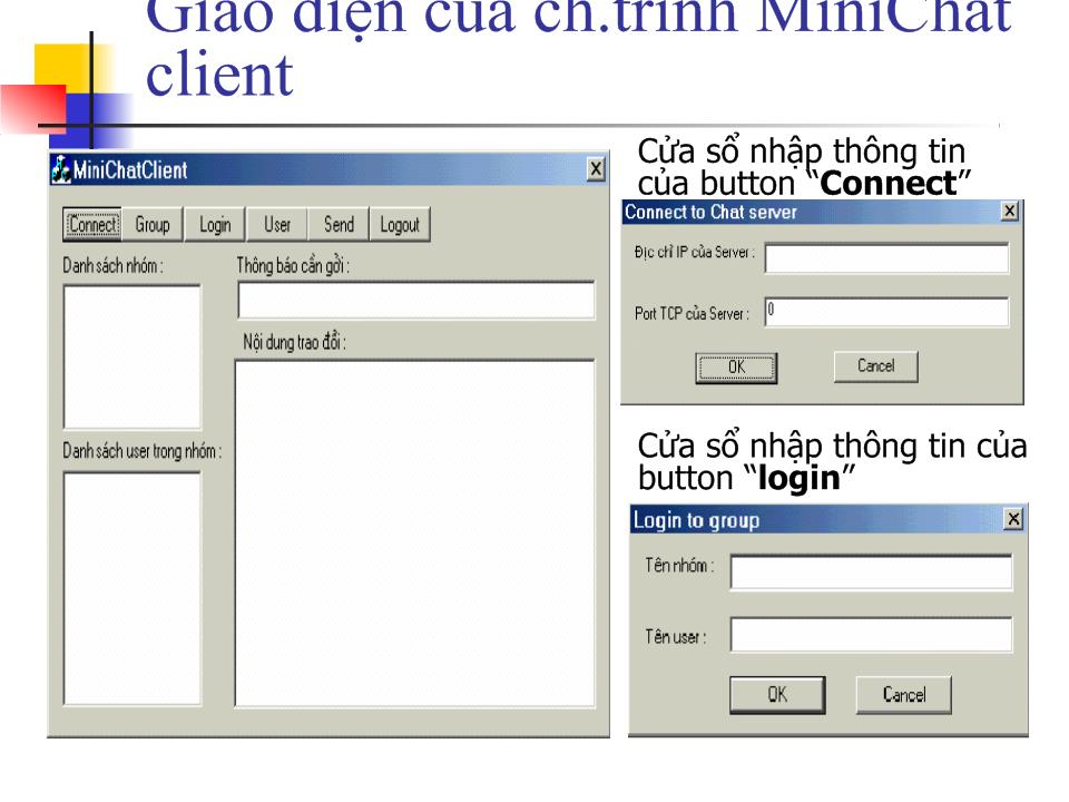 Lập trình ứng dụng MiniChat bằng Java dùng cơ chế xử lý Multithread trang 5