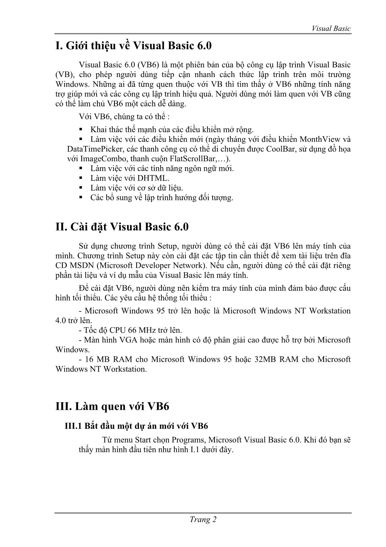 Lập trình Visual Basic 6.0 trang 2