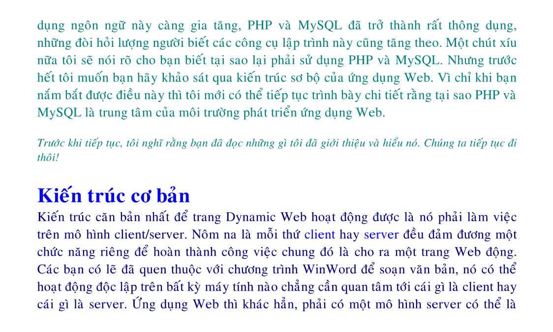 Lập trình Web động với PHP/MySQL trang 3