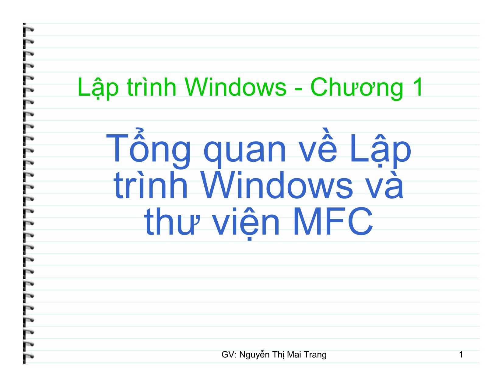 Lập trình Windows trang 1