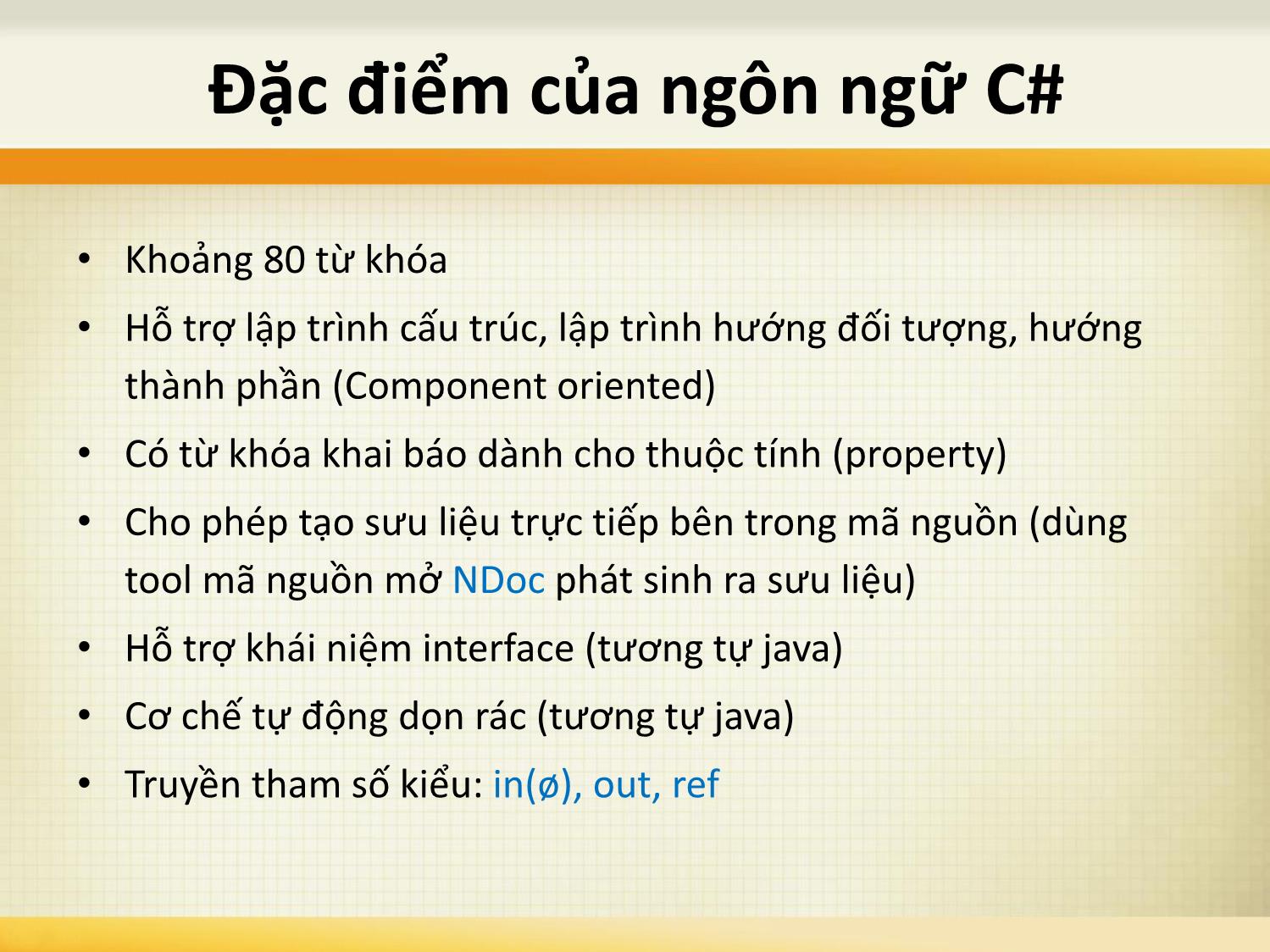 Ngôn ngữ C# trang 3