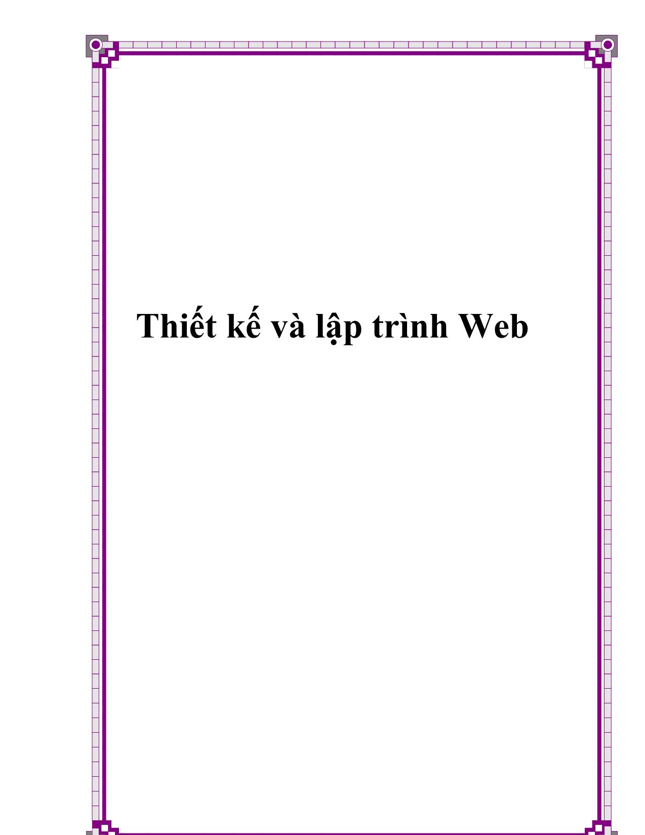 Ngôn ngữ thiết kế và lập trình Web HTML trang 1