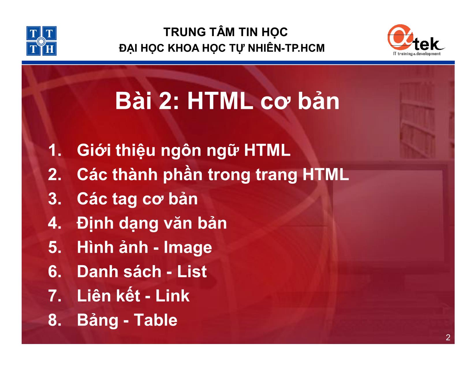 Nhập môn lập trình web với PHP - Bài 2: HTML cơ bản trang 2