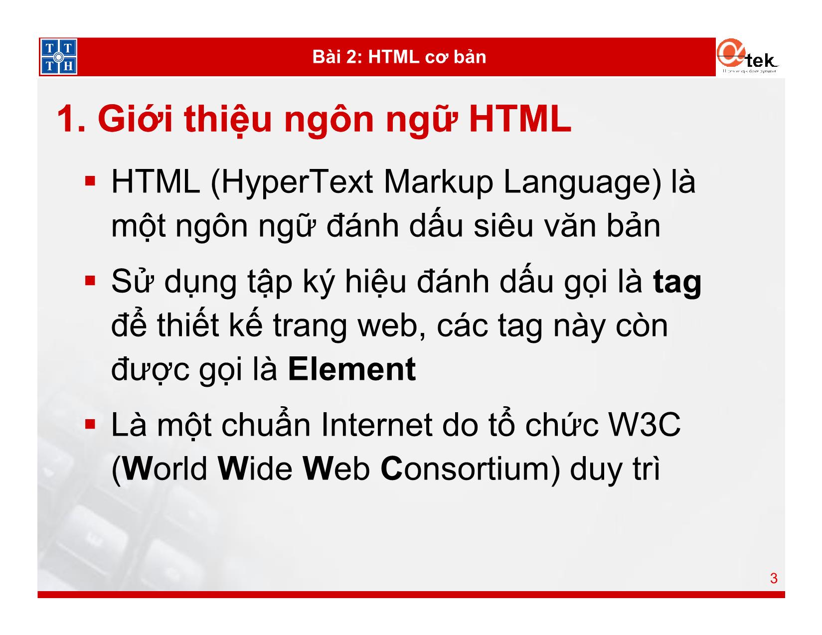 Nhập môn lập trình web với PHP - Bài 2: HTML cơ bản trang 3