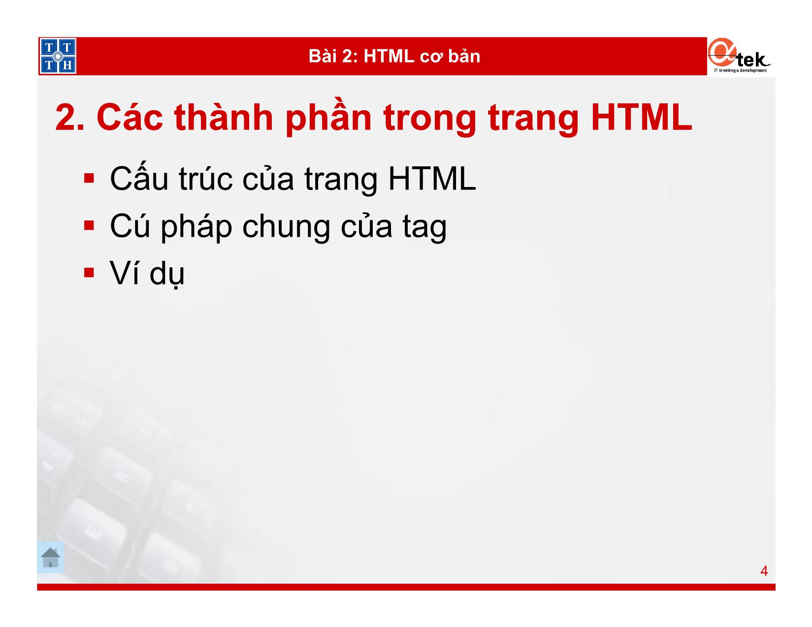 Nhập môn lập trình web với PHP - Bài 2: HTML cơ bản trang 4