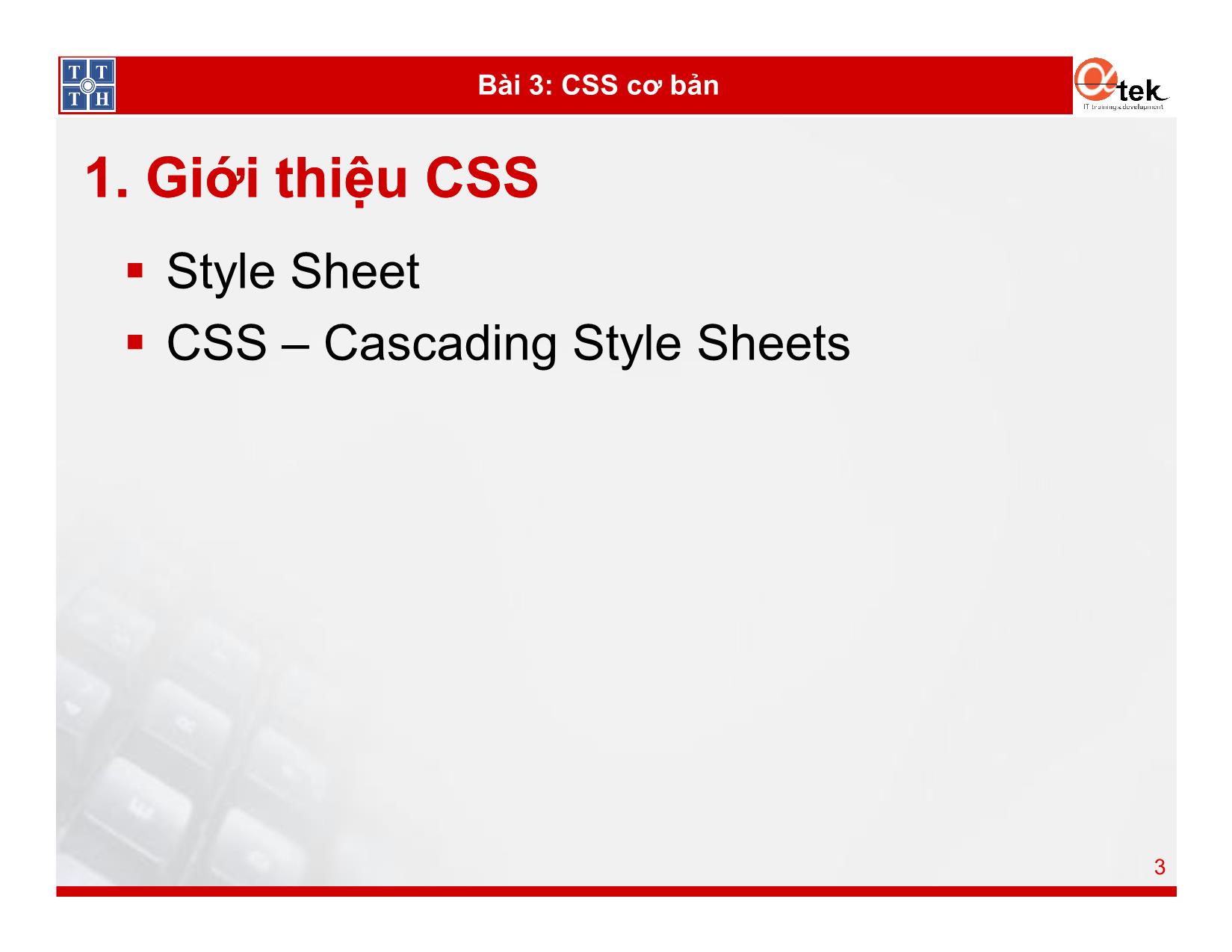 Nhập môn lập trình web với PHP - Bài 3: CSS cơ bản trang 3