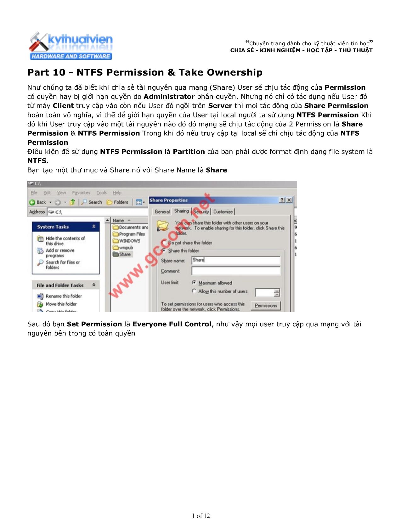 NTFS Permission & Take Ownership trang 1