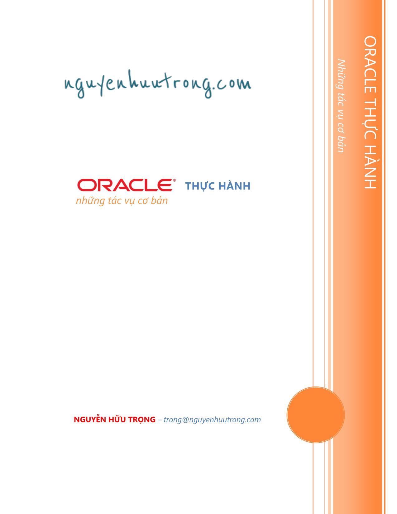 Oracle thực hành những tác vụ cơ bản trang 1