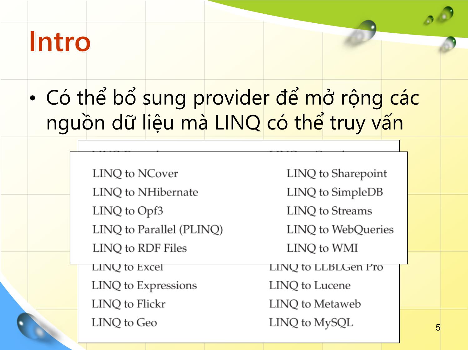 Phân tích thiết kế phần mềm LINQ trang 5