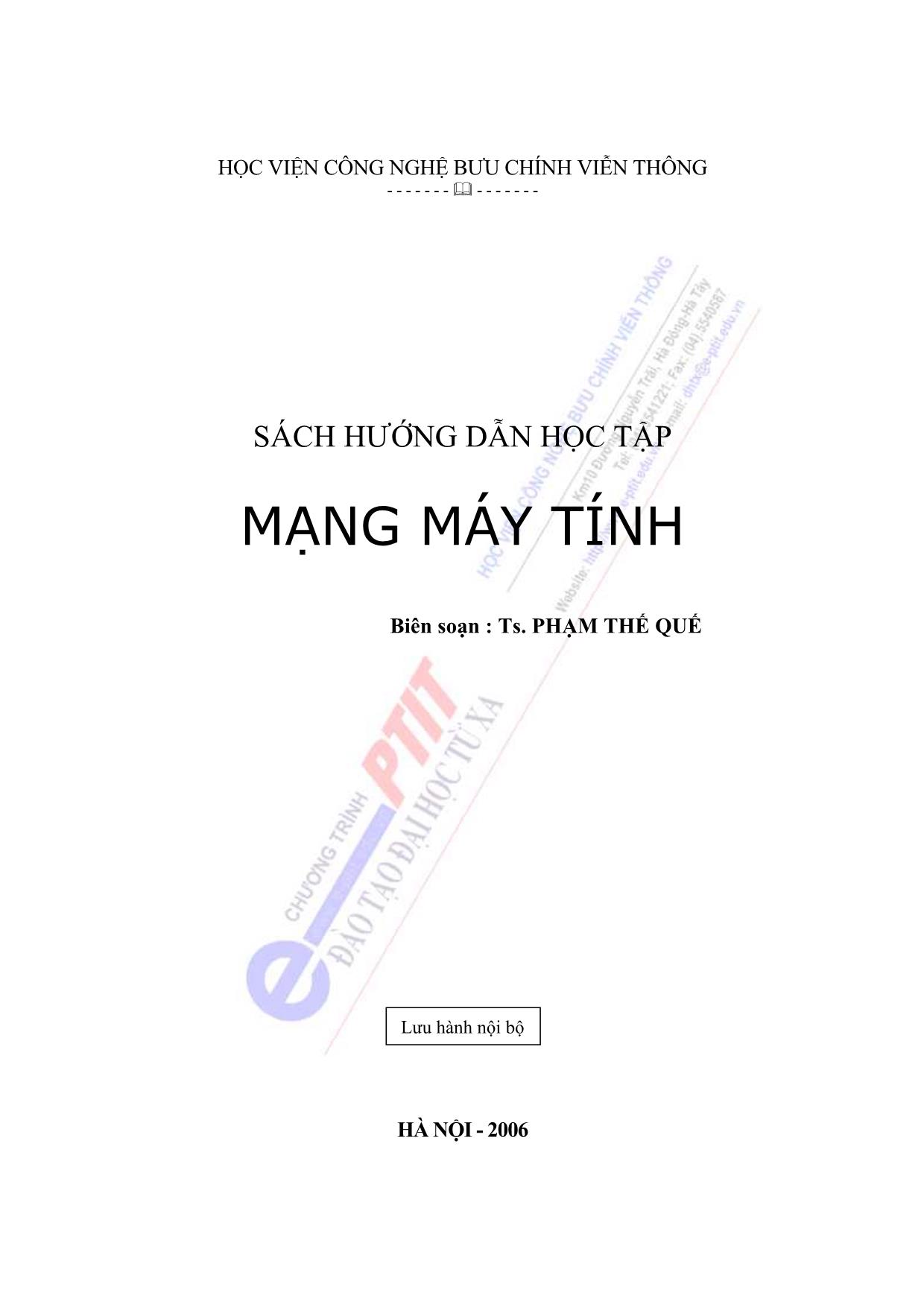 Sách hướng dẫn học tập Mạng máy tính trang 1