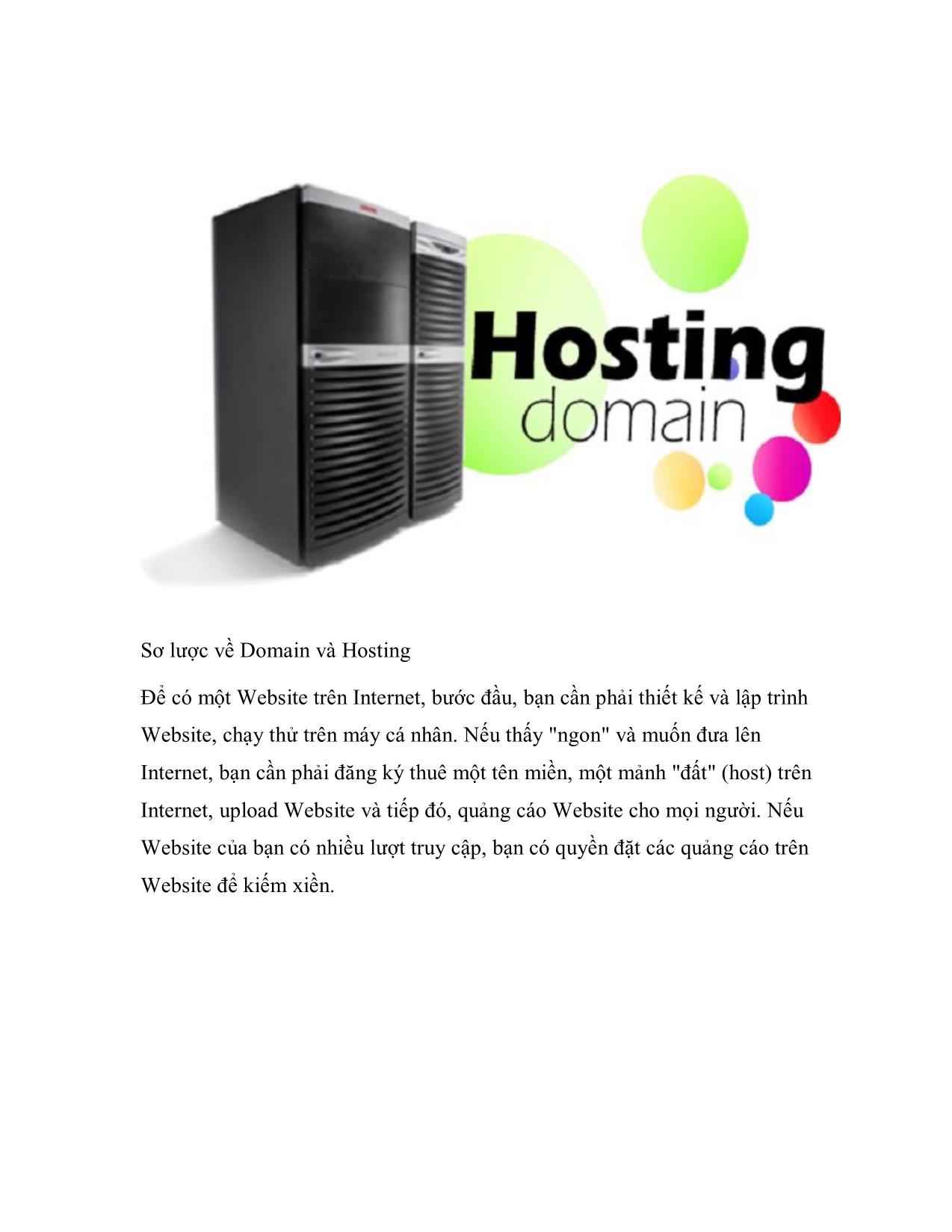 Sơ lược về Domain và Hosting trang 2