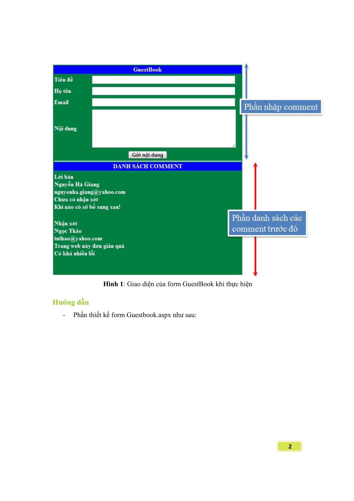 Sử dụng các ASP.NET Web control cơ bản trang 2