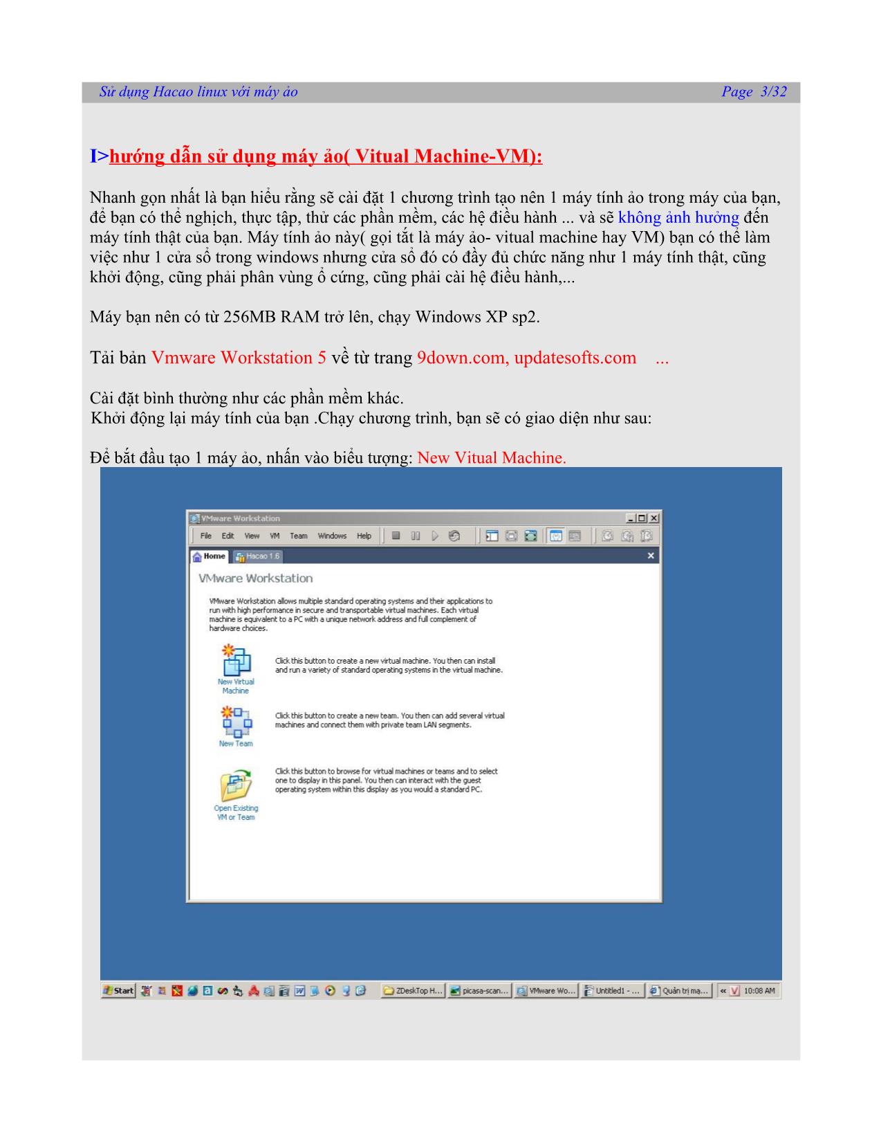 Sử dụng hacao linux với máy ảo trang 4