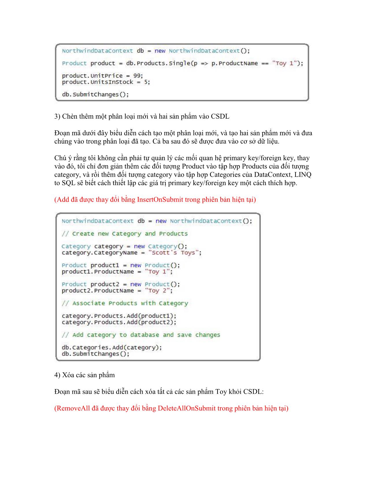 Sử dụng LINQ to SQL trang 4