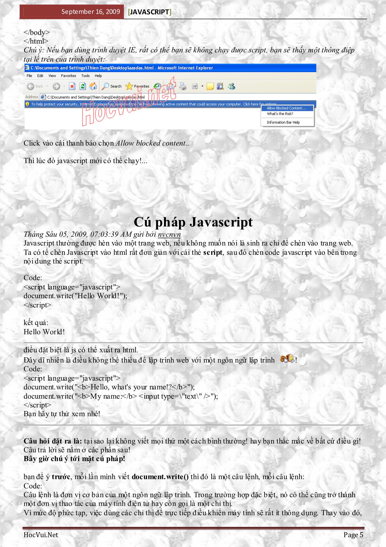 Tài liệu JavaScript trang 5