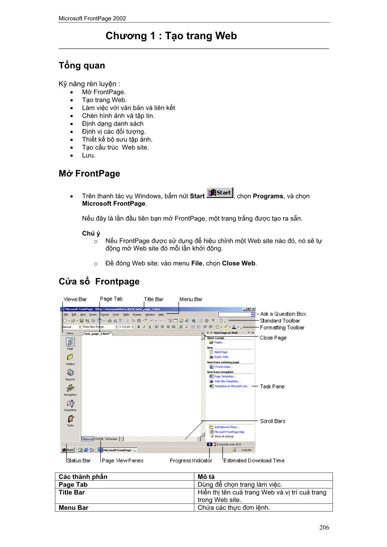 Tài liệu Microsoft FrontPage 2002 trang 2