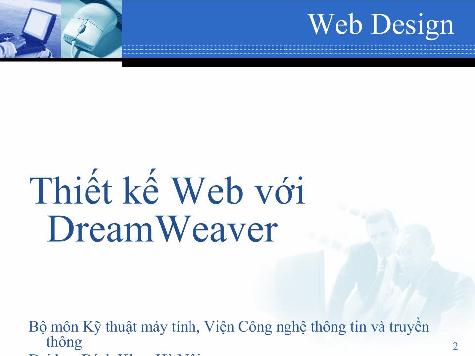 Thiết kế Web với DreamWeaver trang 2