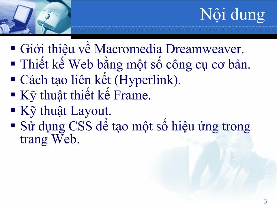 Thiết kế Web với DreamWeaver trang 3