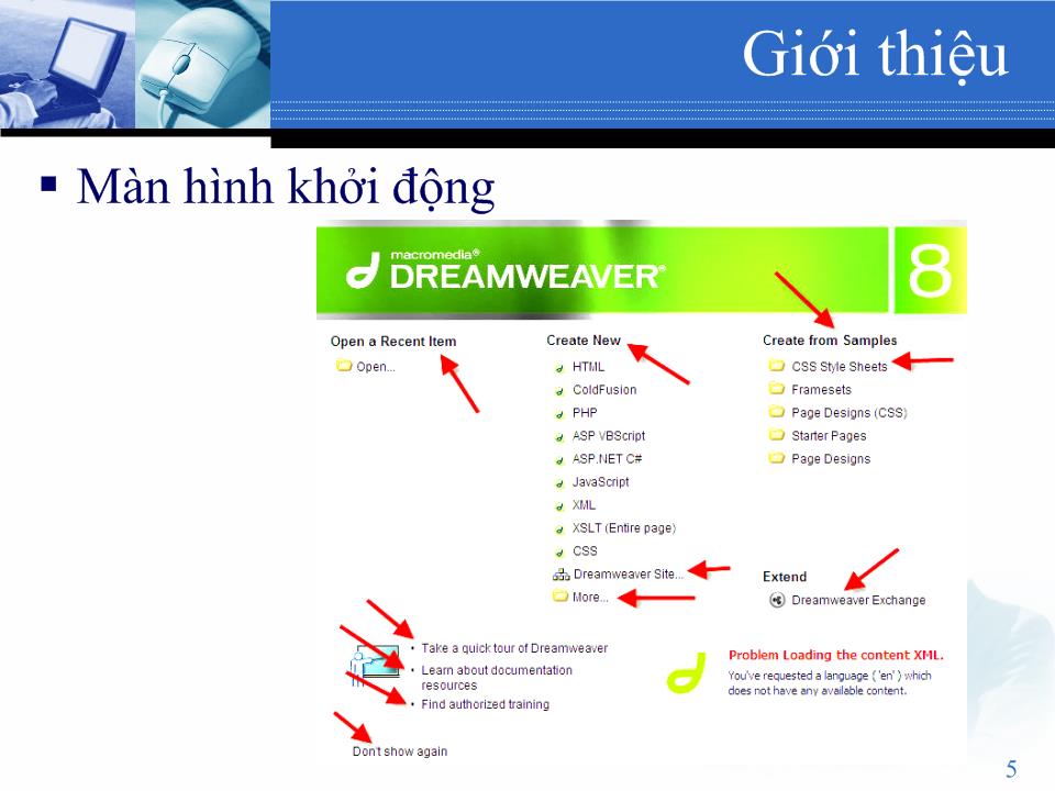 Thiết kế Web với DreamWeaver trang 5
