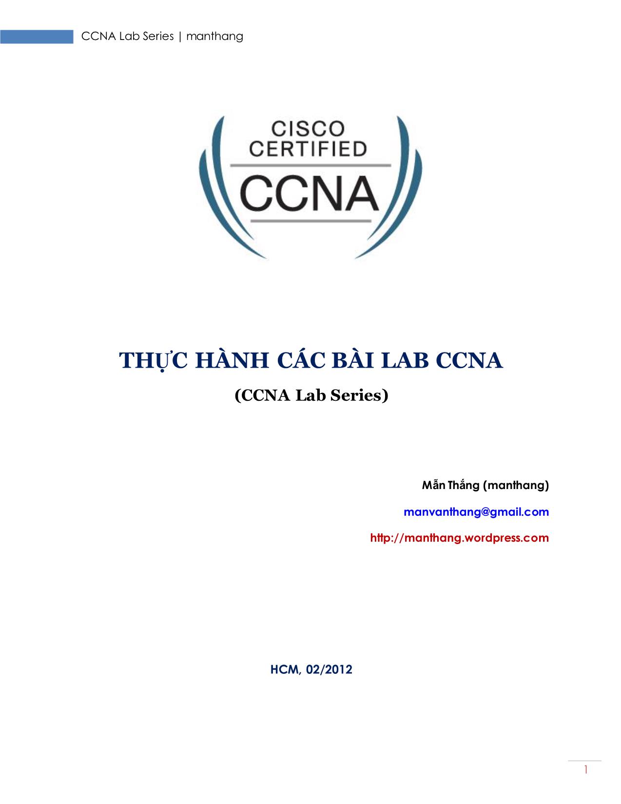 Thực hành các bài Lab CCNA trang 1
