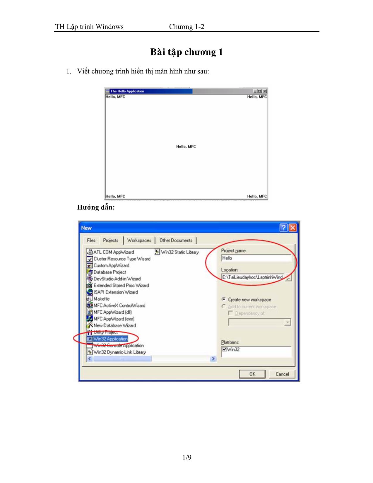 Thực hành lập trình Windows trang 1