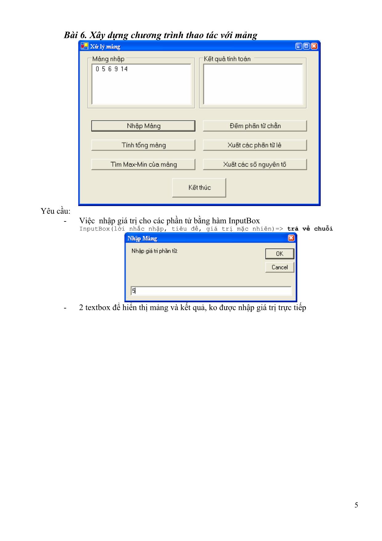 Thực hành Visual Studio .NET trang 5