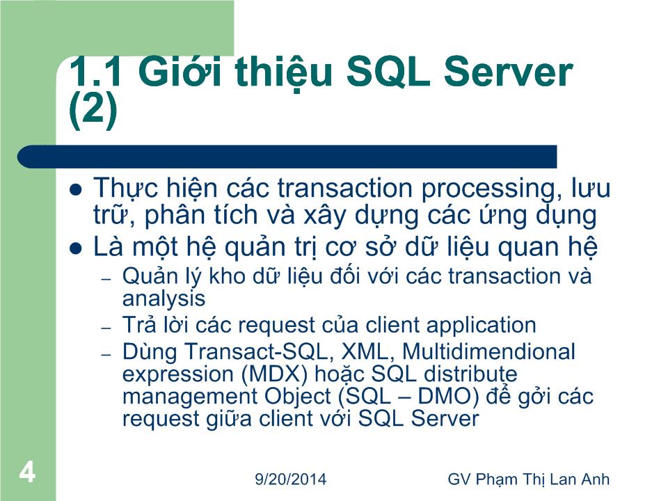 Tổng quan SQL Server trang 4
