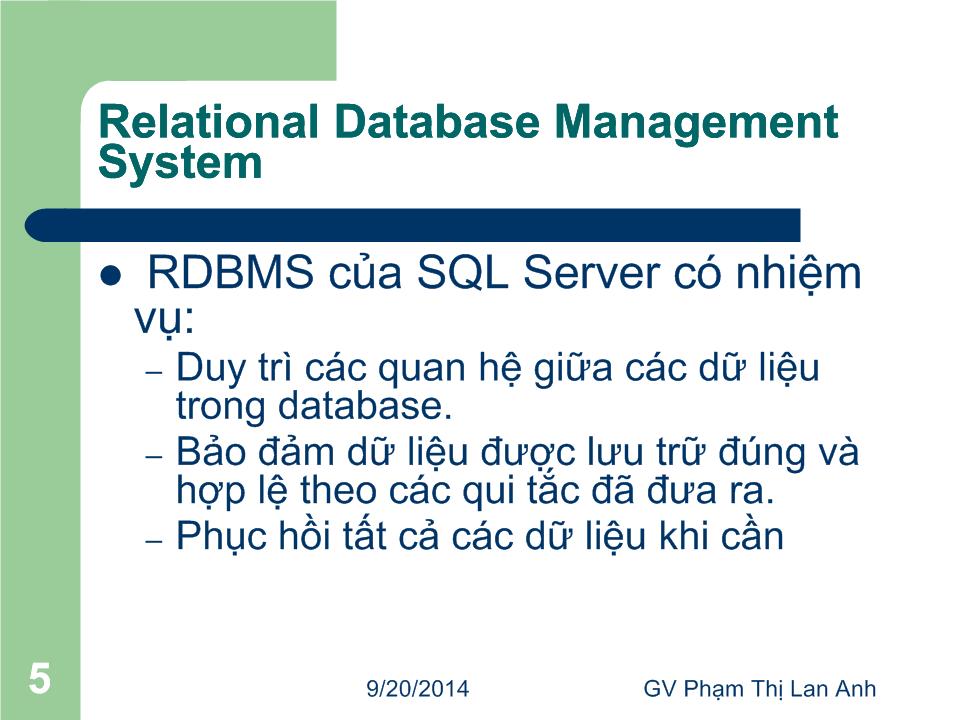 Tổng quan SQL Server trang 5