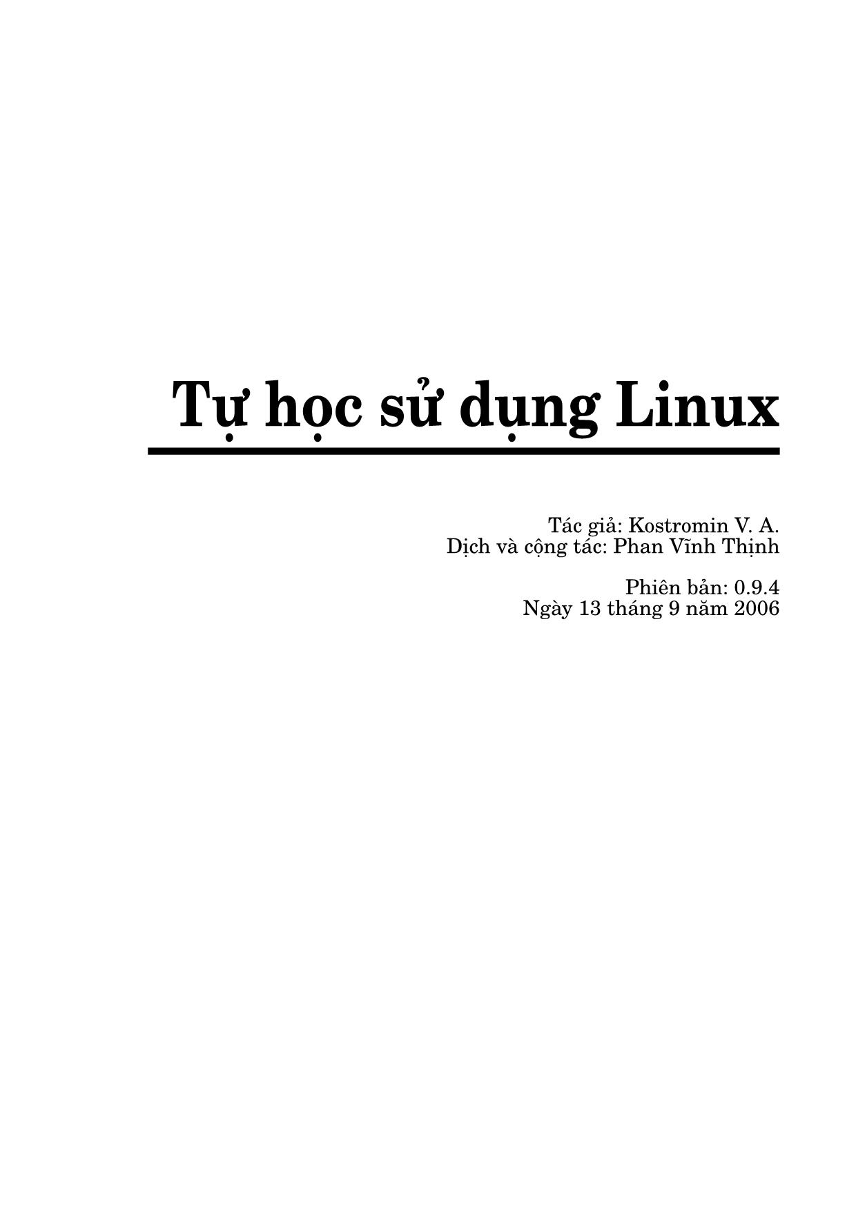 Tự học sử dụng Linux trang 2