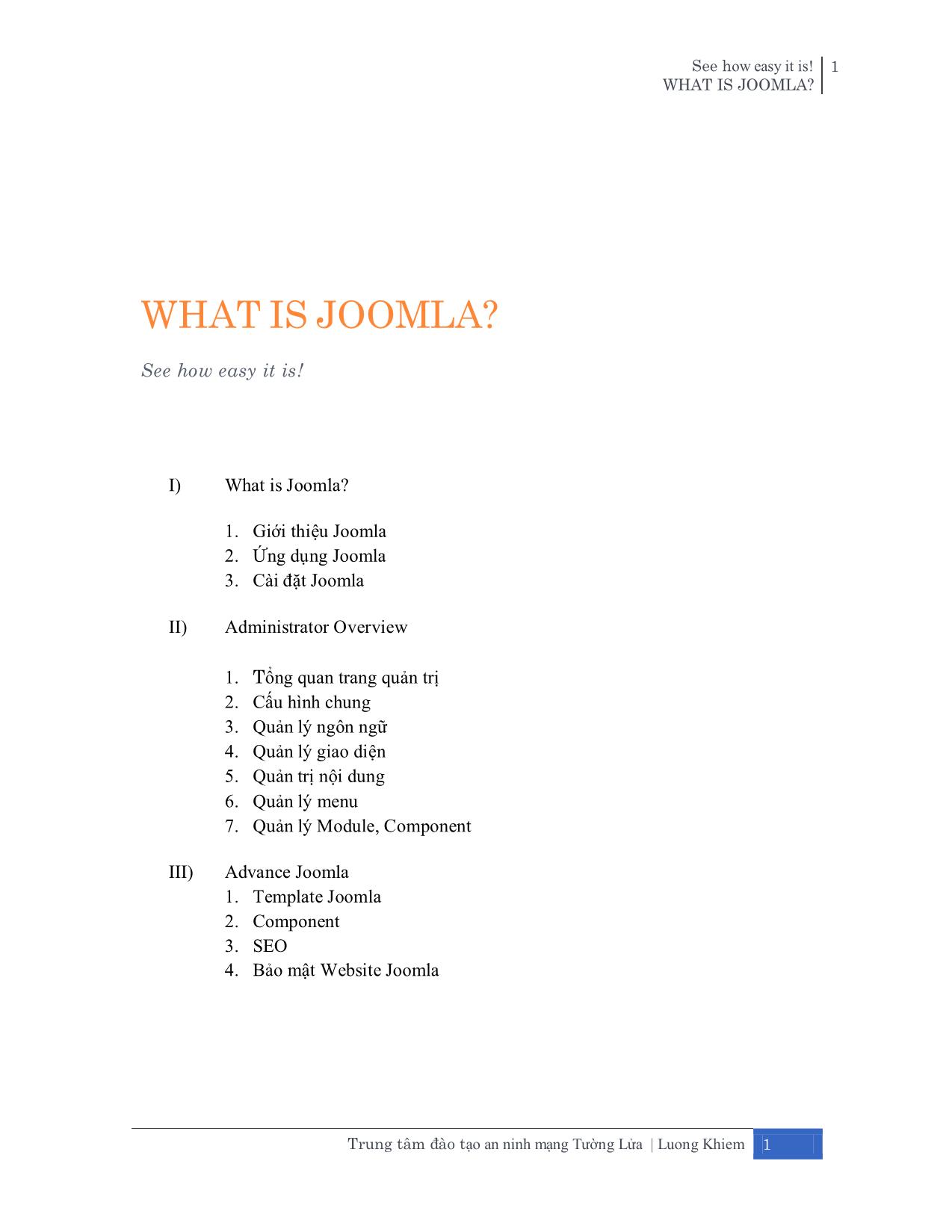 What is joomla? trang 2
