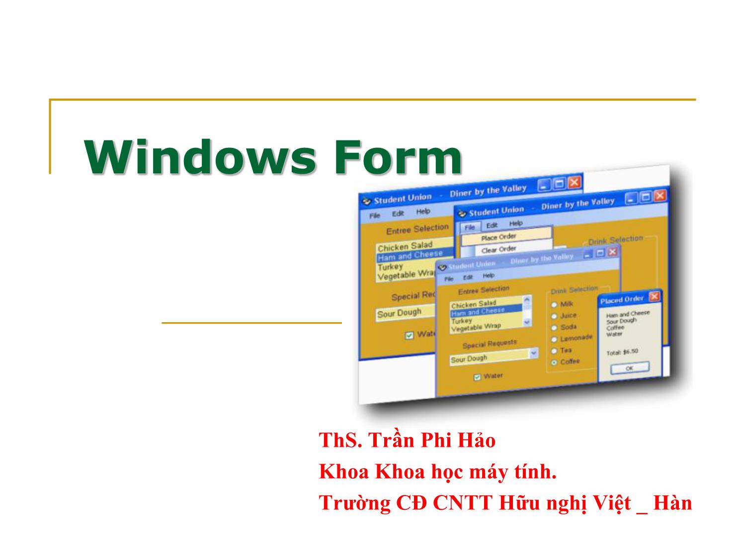 Windows Form trang 1