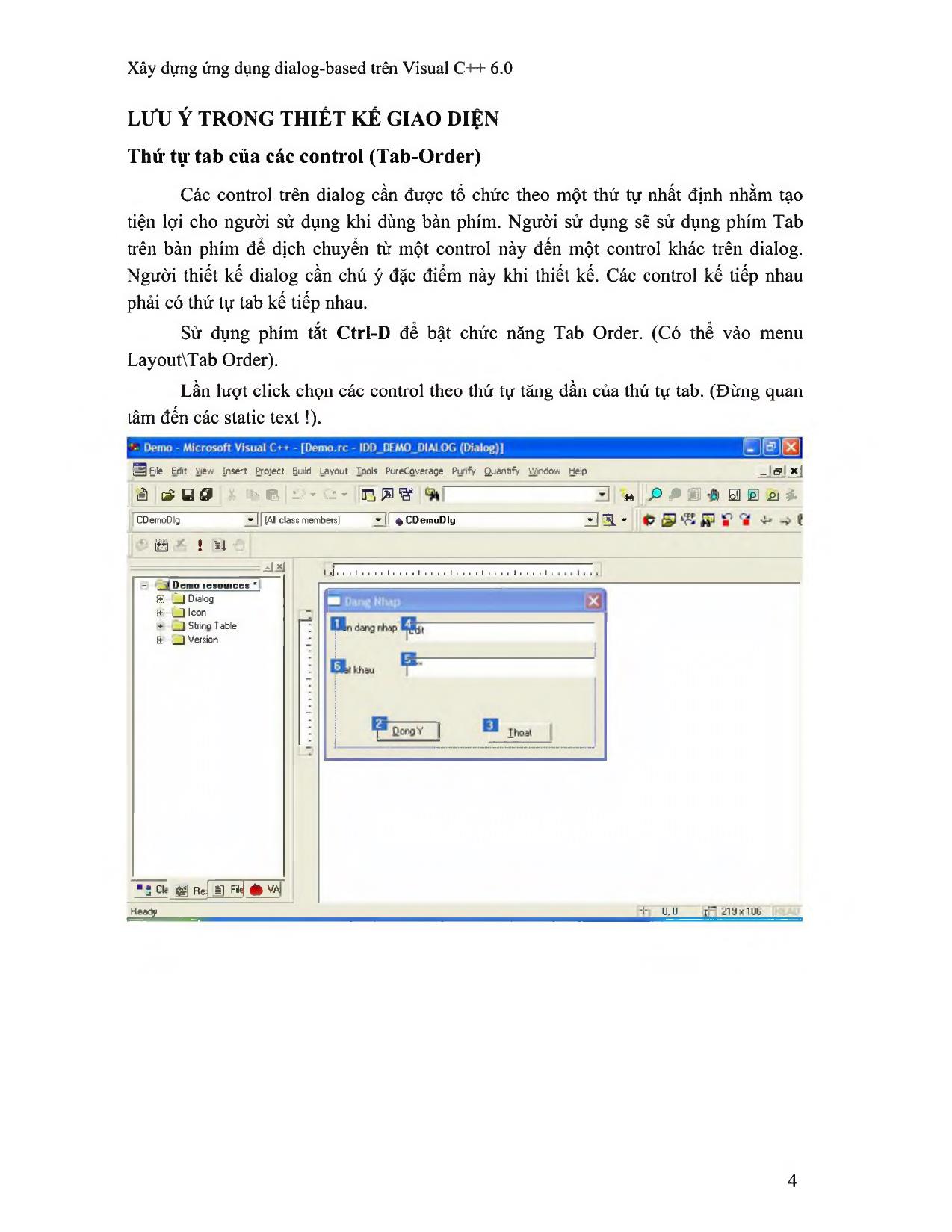 Xây dựng ứng dụng dialog-Based trên Visual C++ 6.0 trang 4