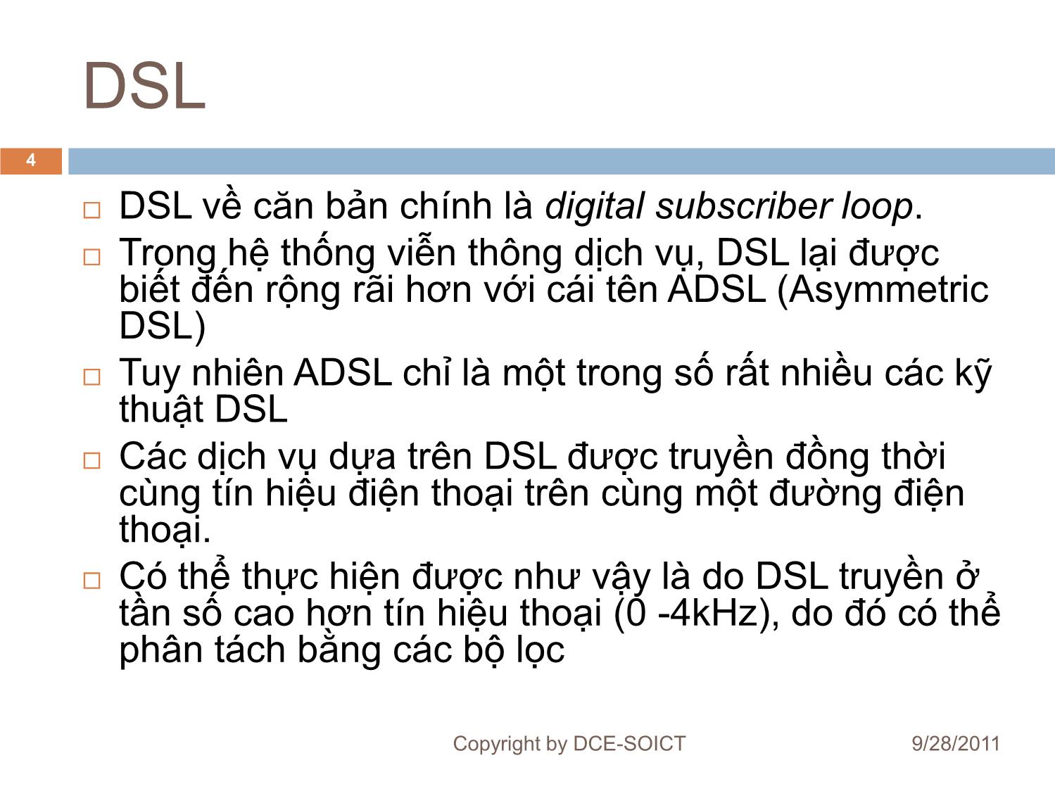 Bài giảng DSL và xDSL trang 4