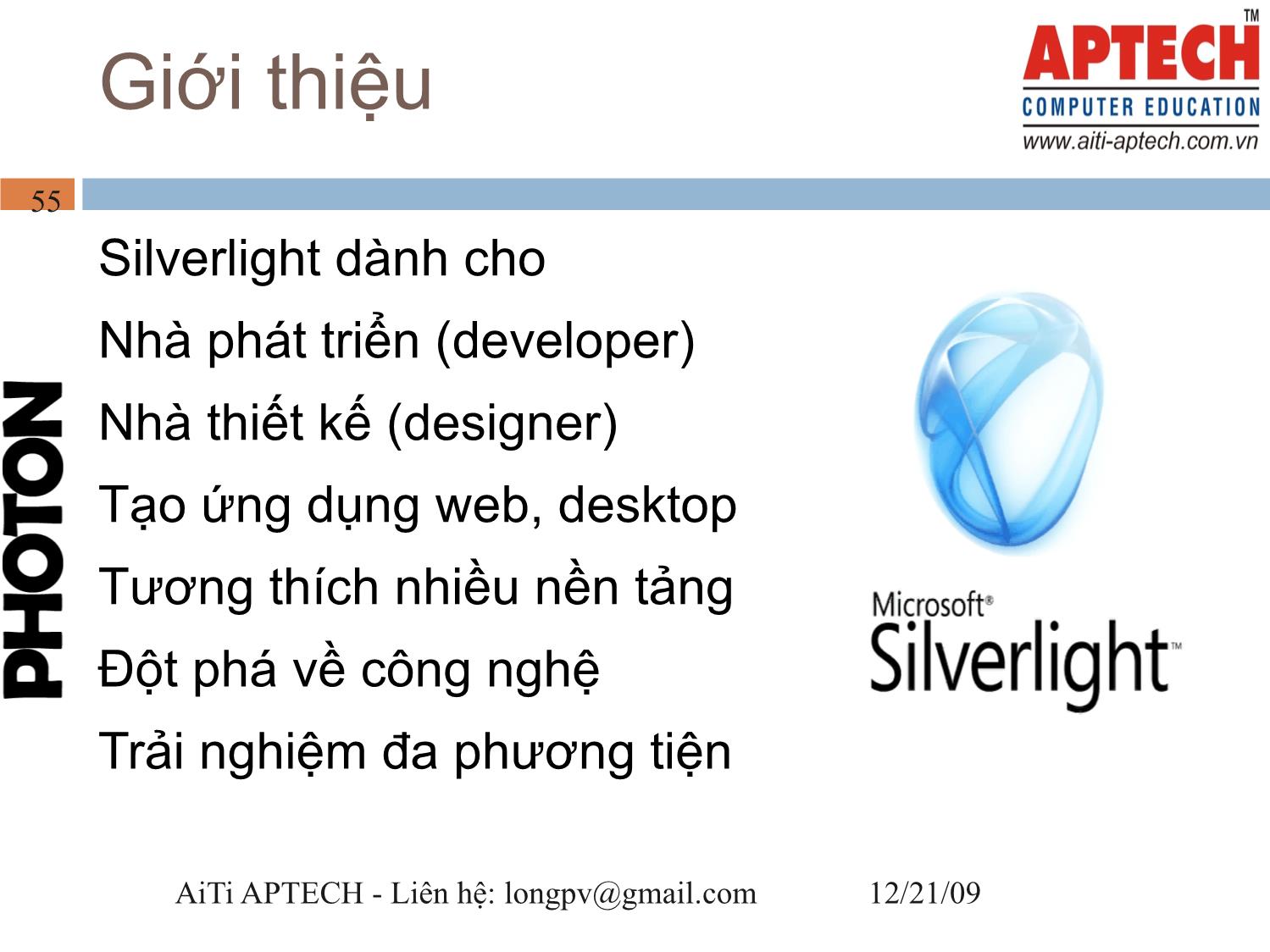 Bài giảng Microsoft Silverlight trang 5