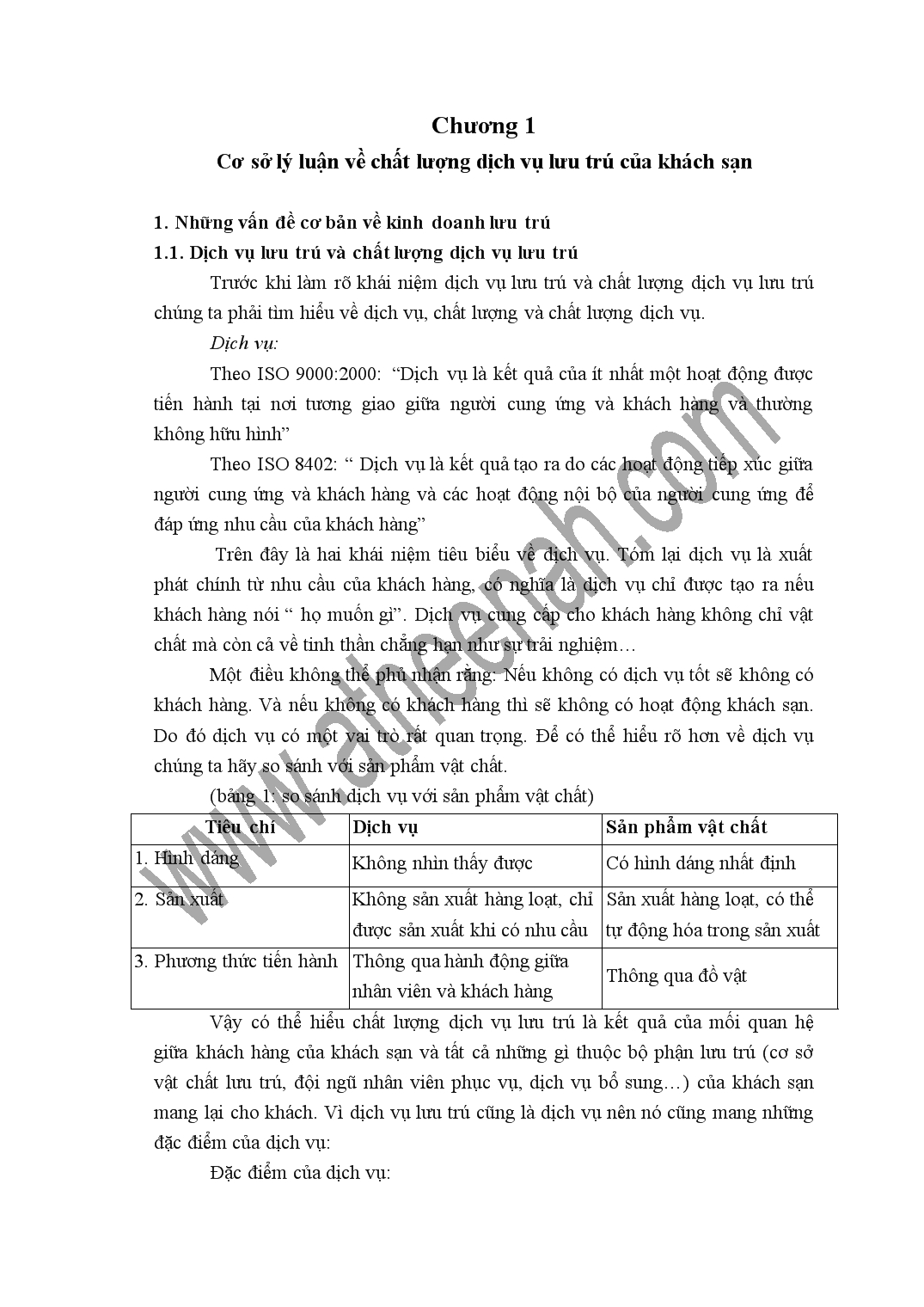 Chuyên đề Chất lượng dịch vu lưu trú tại khách sạn công đoàn Hà Nội trang 4