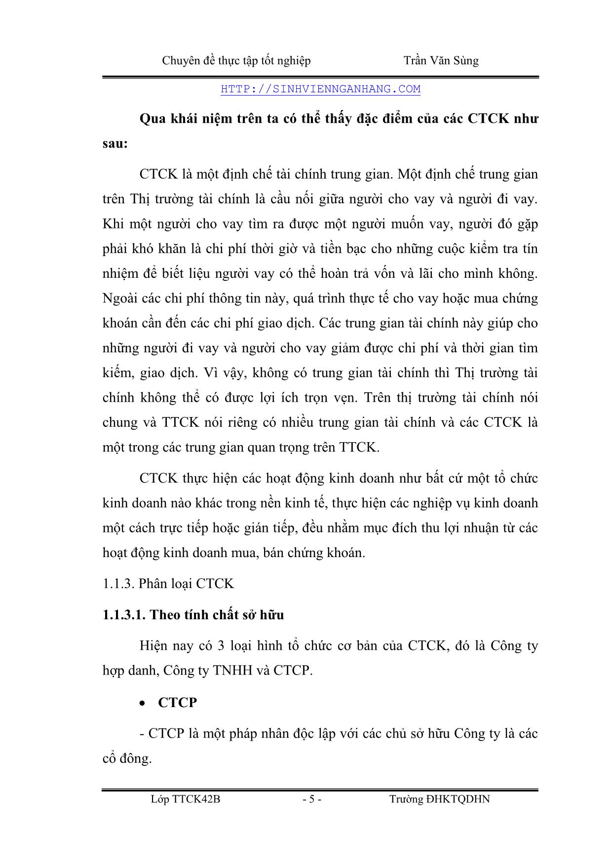 Chuyên đề Giải pháp phát triển các hoạt động kinh doanh chứng khoán của CTCP chứng khoán Bảo Việt trang 5