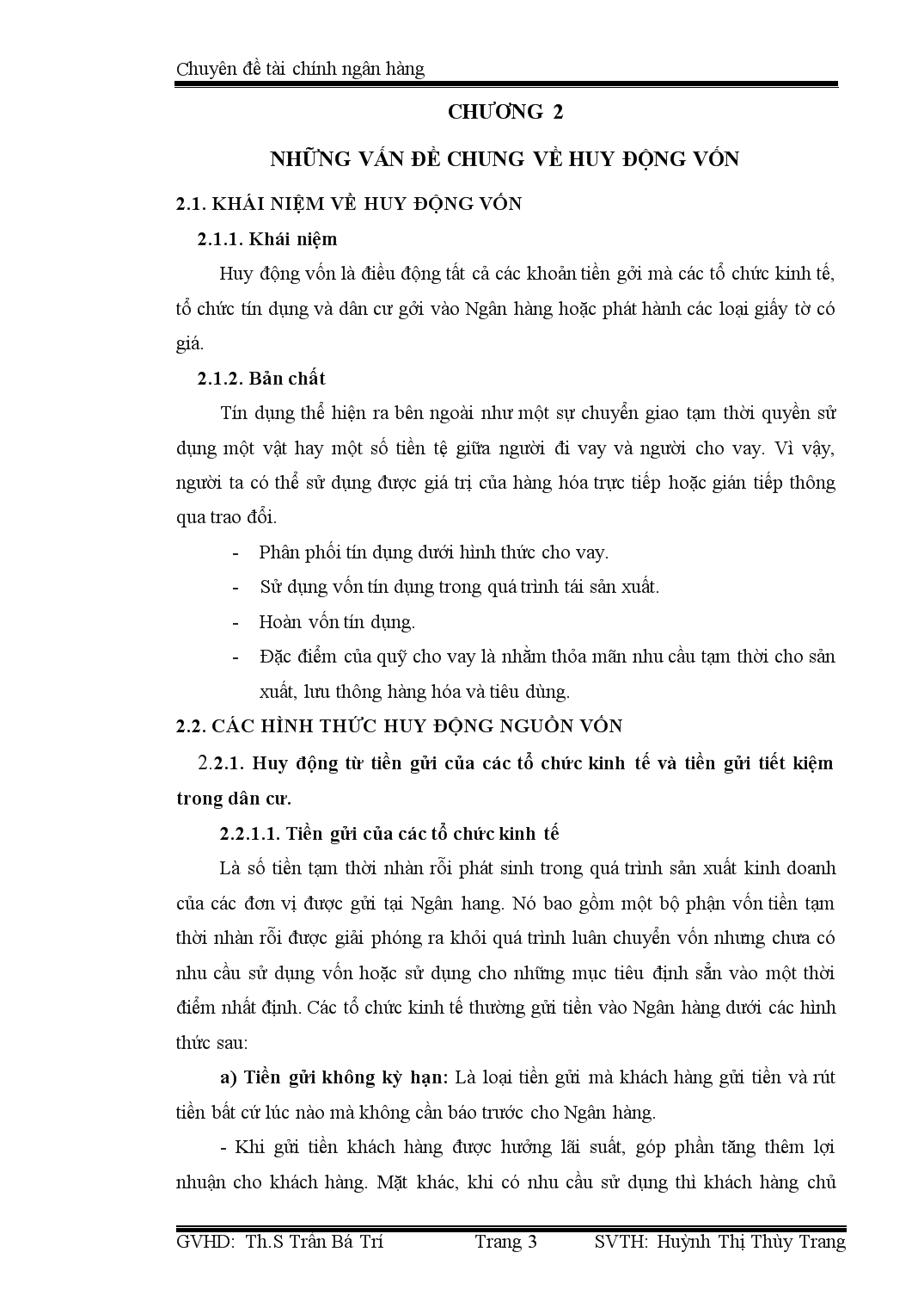 Chuyên đề Tìm hiểu tình hình huy động nguồn vốn của các ngân hàng Việt Nam hiện nay trang 3