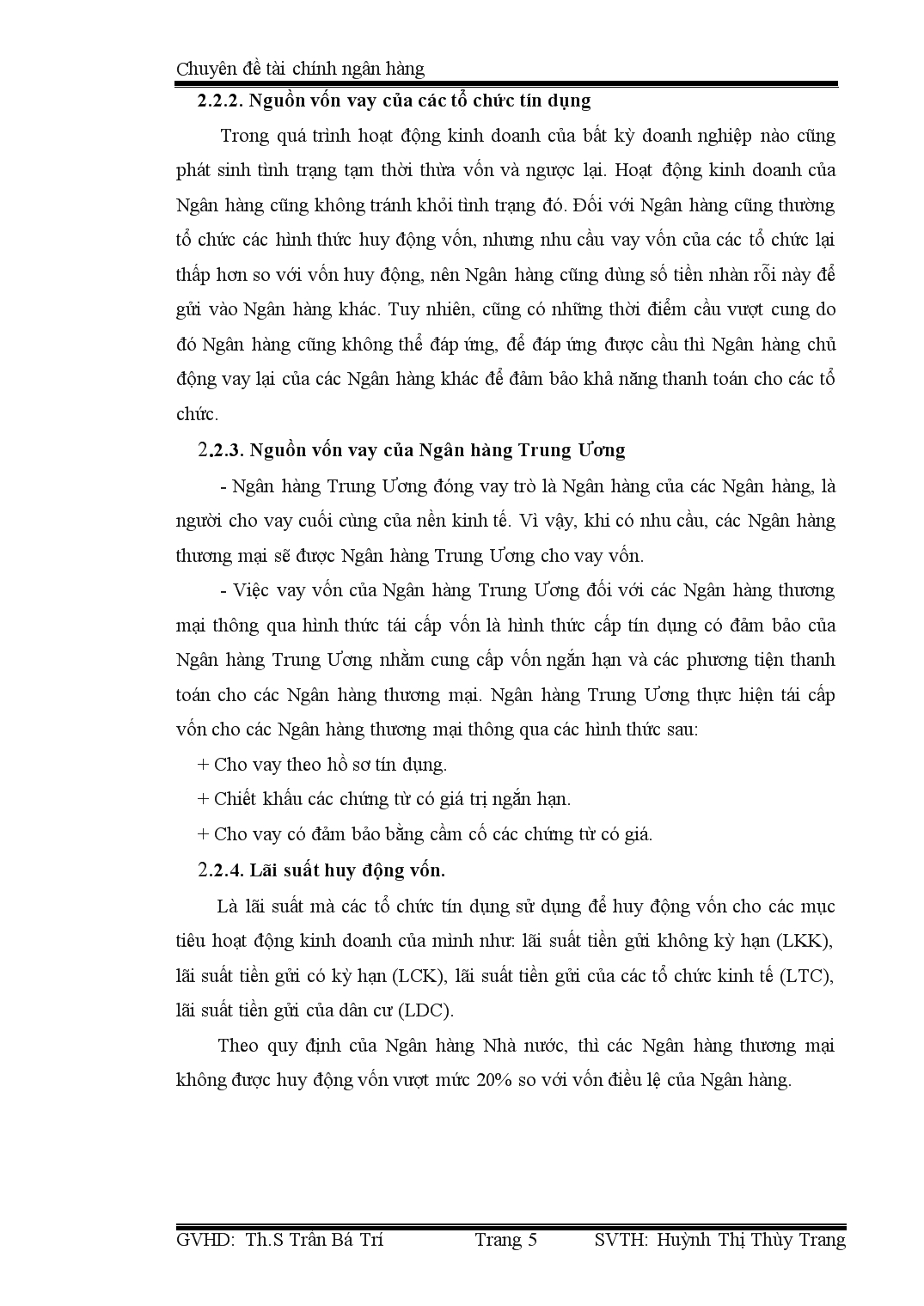 Chuyên đề Tìm hiểu tình hình huy động nguồn vốn của các ngân hàng Việt Nam hiện nay trang 5