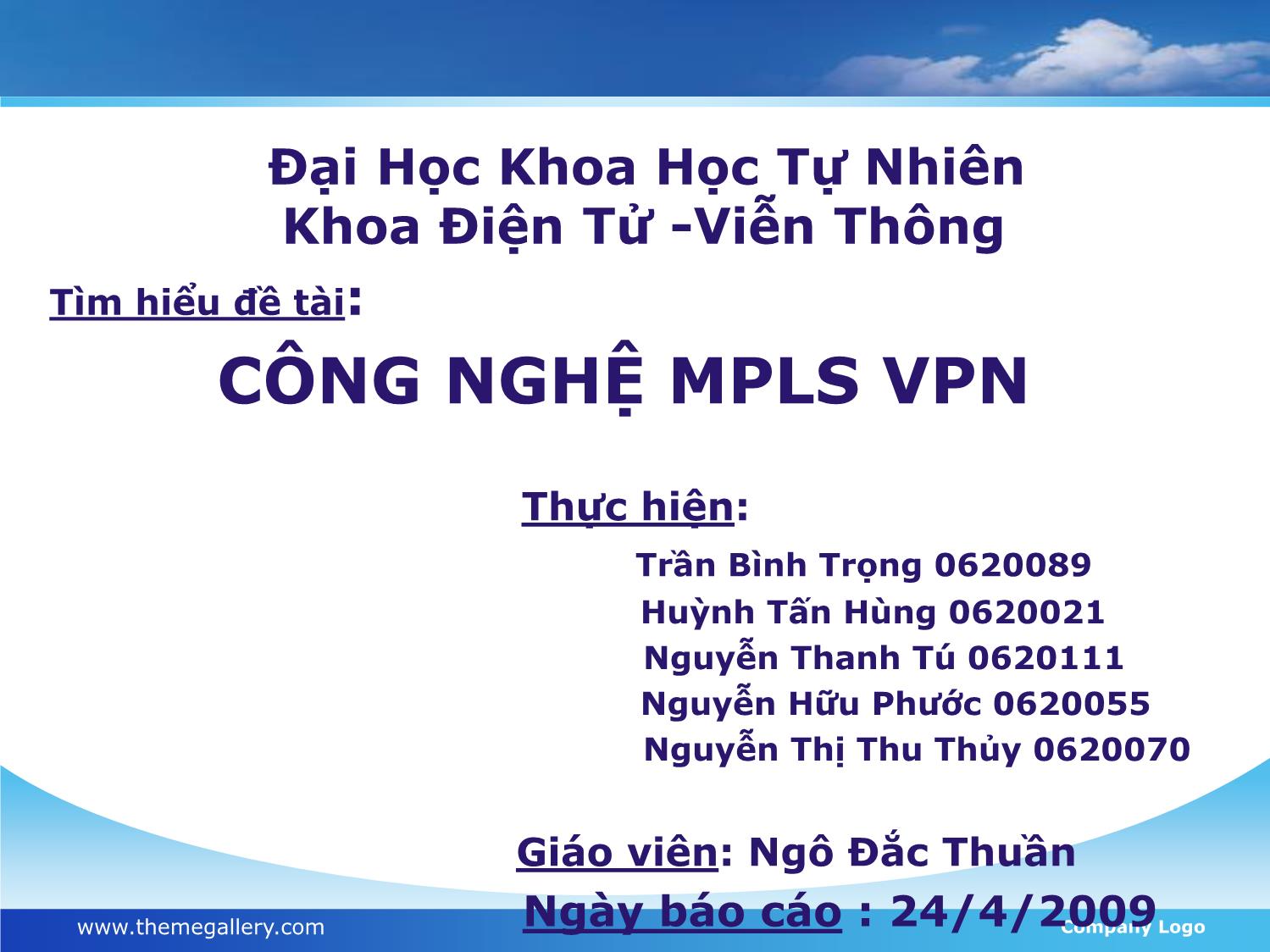 Đề tài Công nghệ MPLS VPN trang 1