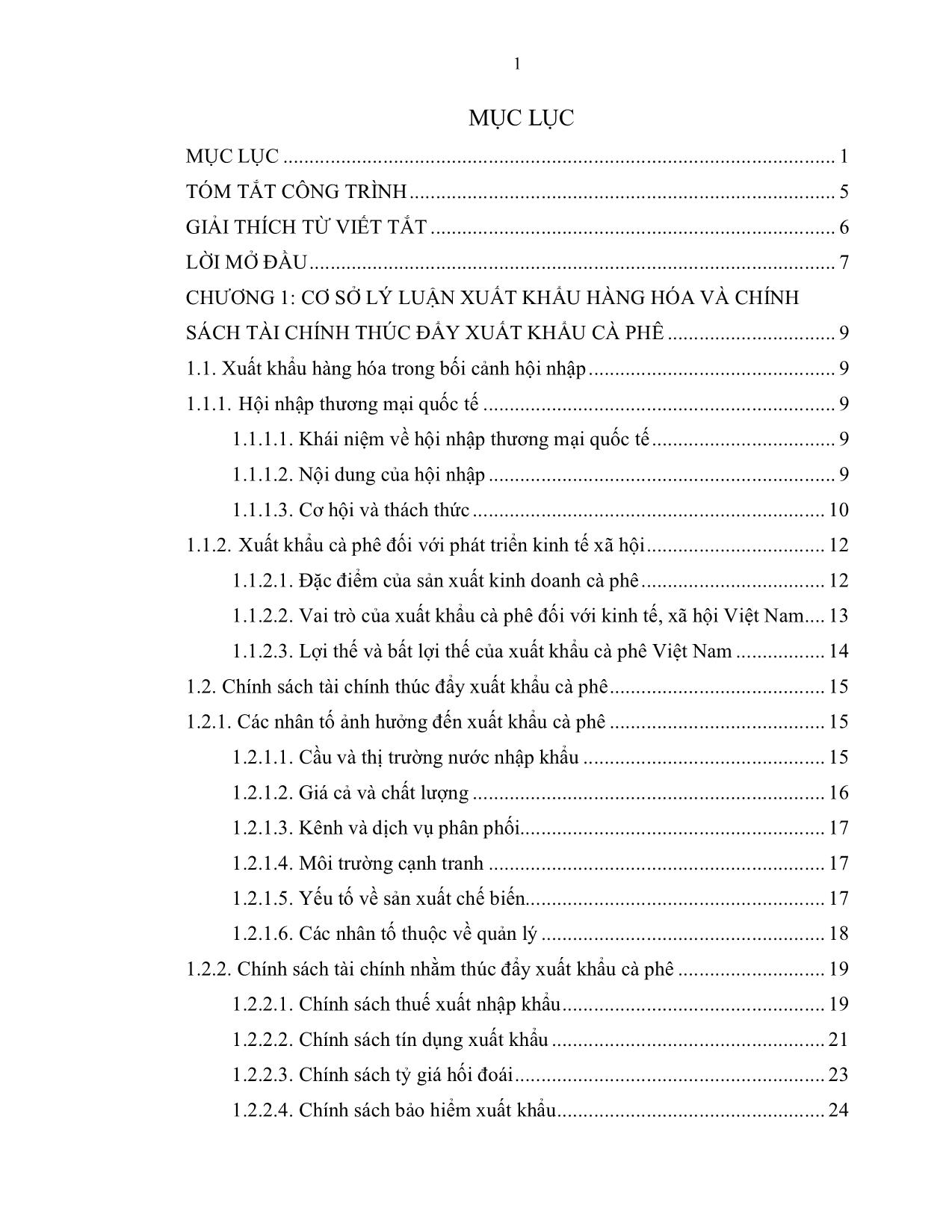 Đề tài Một số giải pháp về chính sách tài chính nhằm thúc đẩy xuất khẩu cà phê Việt Nam sang thị trường Hoa Kỳ trang 1