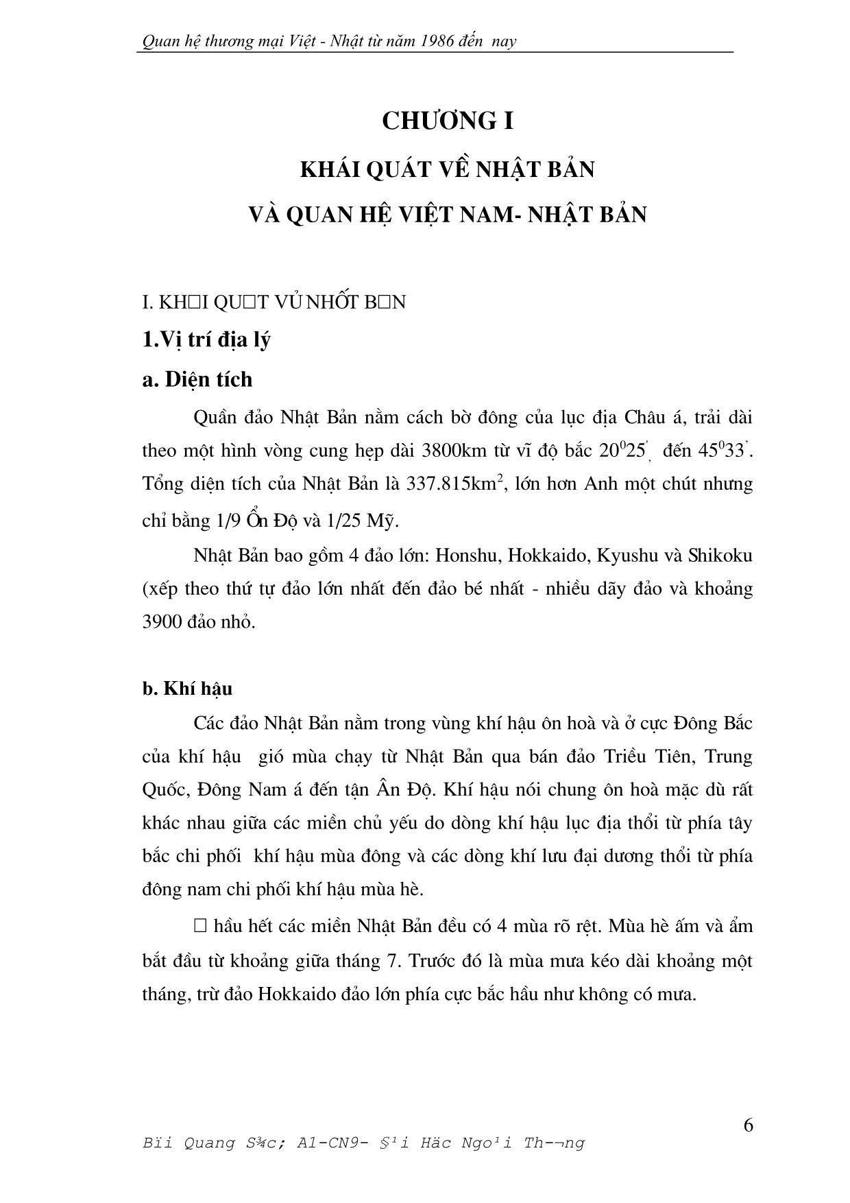 Đề tài Quan hệ thương mại Việt - Nhật từ năm 1986 đến nay trang 3