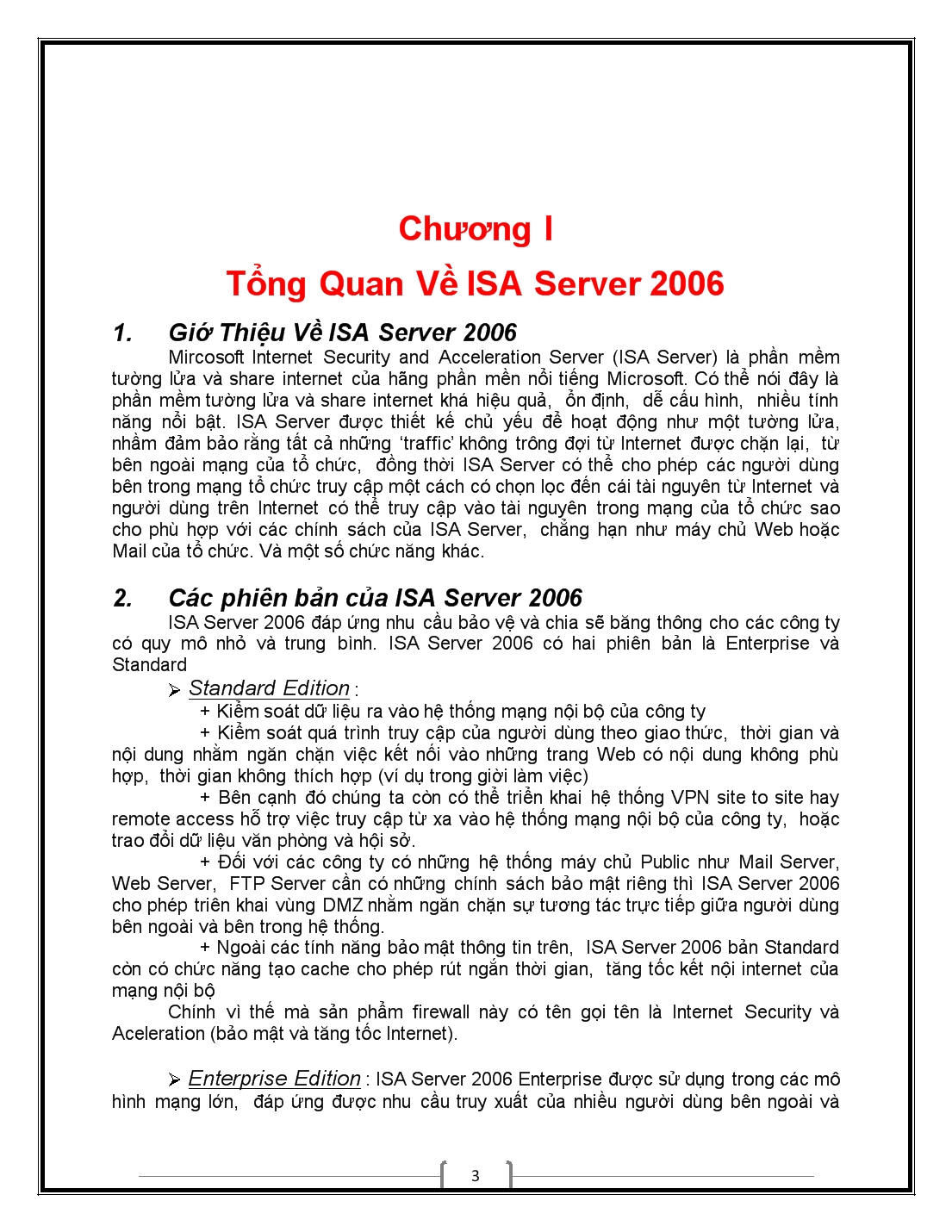 Đề tài Tìm hiểu ISA Server 2006 trang 3