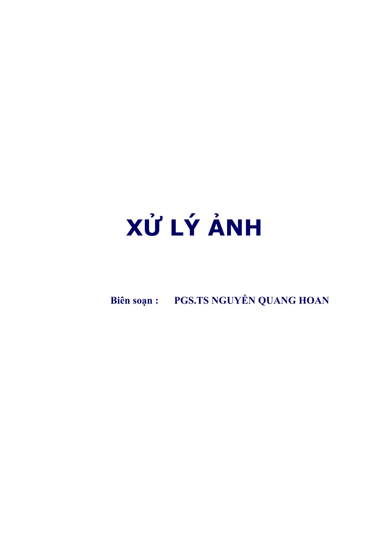 Giáo trình Xử lý ảnh - Nguyễn Quang Hoan trang 2