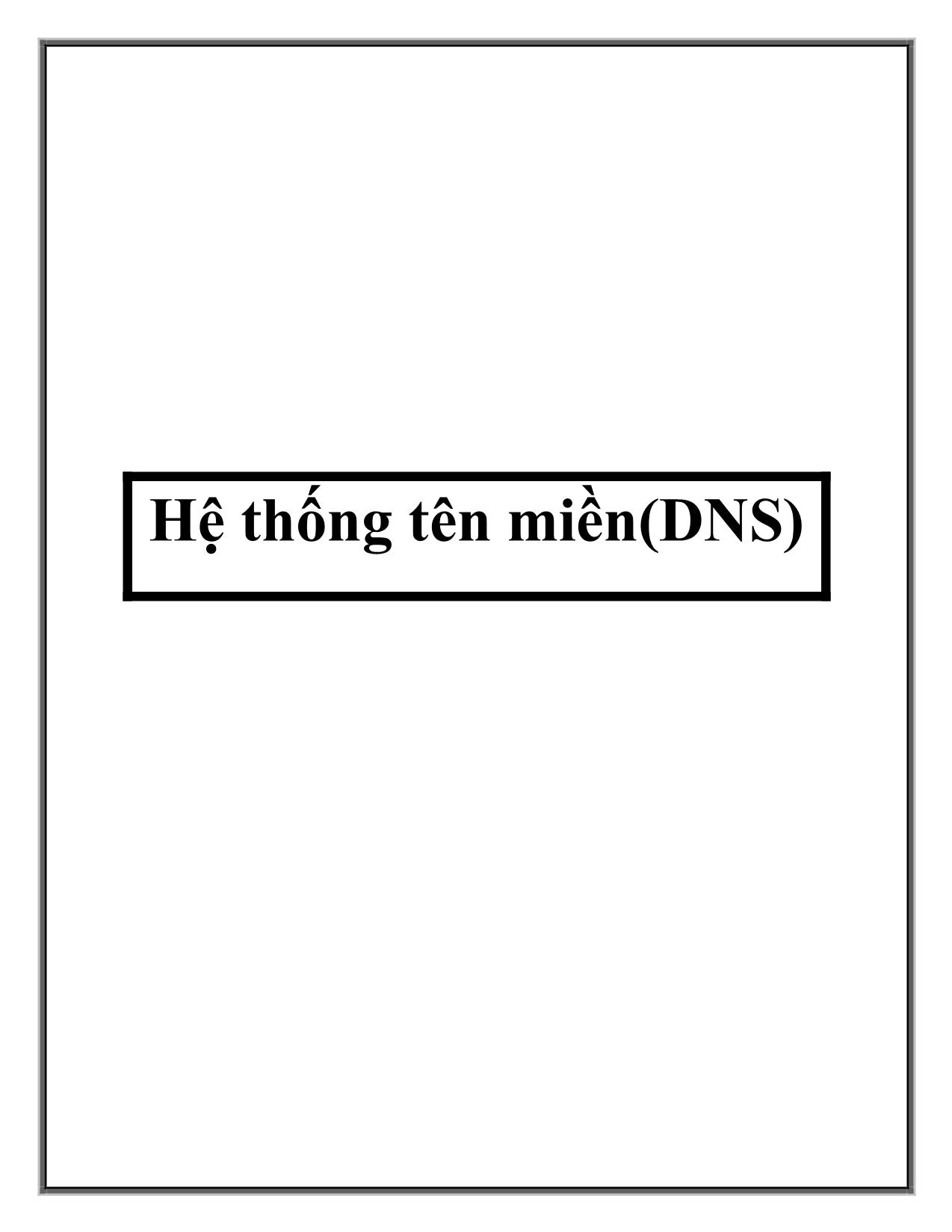 Hệ thống tên miền (DNS) trang 1